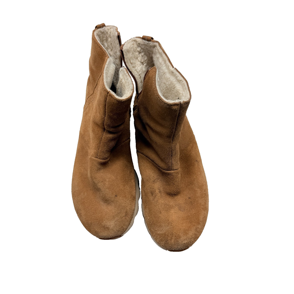 Sorel Kinetic Sport Short Boots Camel Brown Suede 7.5 Elk